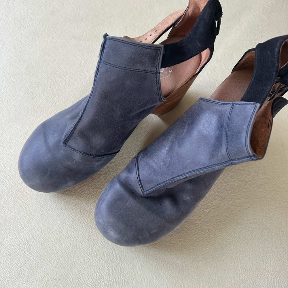 Free People Blue chunky heel shoes
